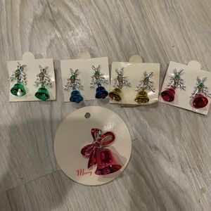 Vintage Christmas clip on Bell earrings